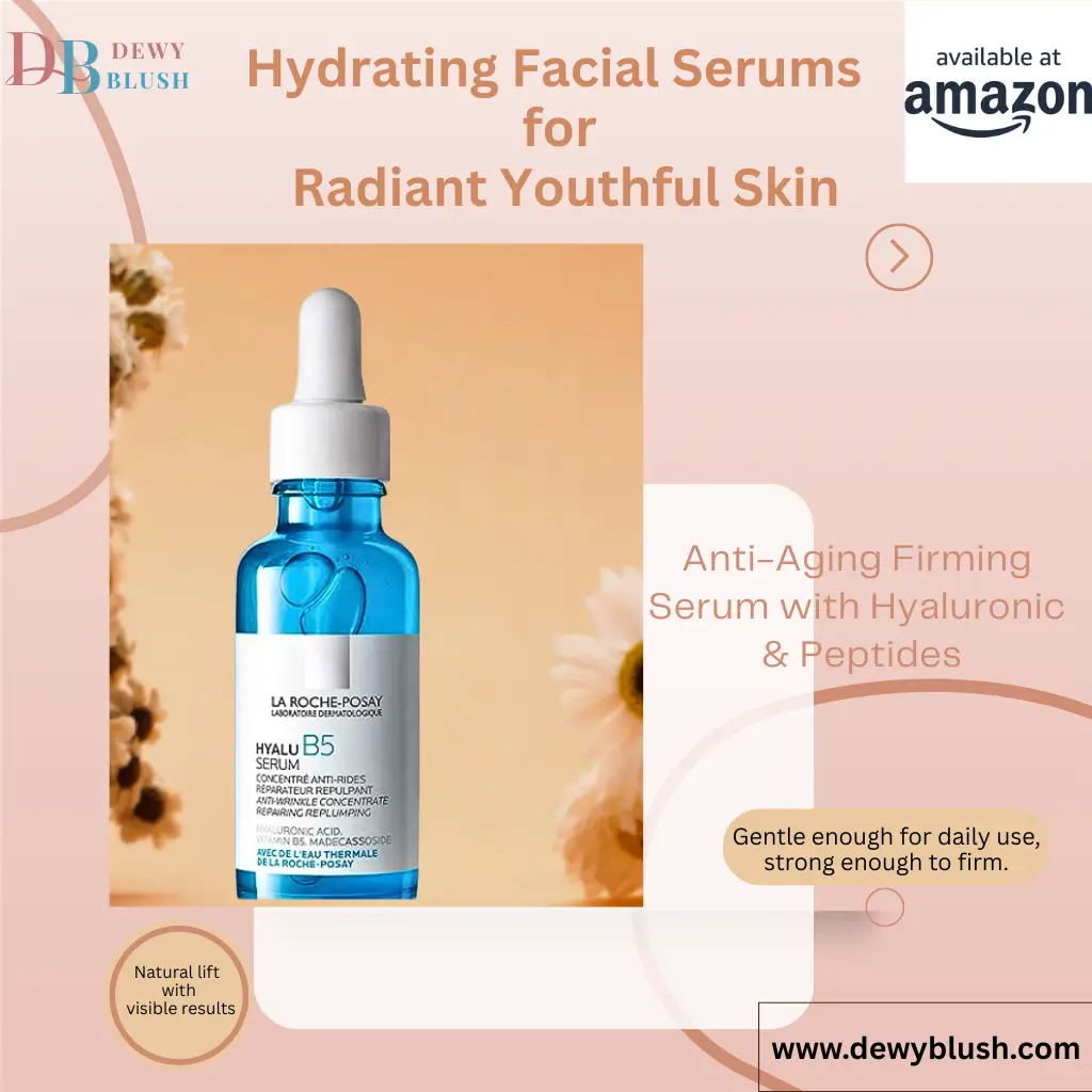 Hydrating Facials for Radiant Youthful Skin: Unlock Shine 4 La Roche-Posay Hyalu B5 Serum with Hyaluronic Acid & Peptides, natural lift, available at Amazon.
