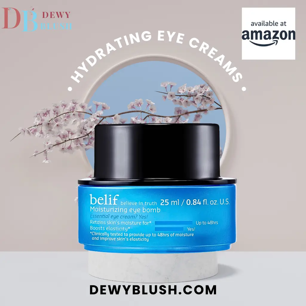 Best Hydrating Eye Creams - Belif Moisturizing Eye Bomb, retains skin moisture for 48hrs, available at Amazon via Dewy Blush