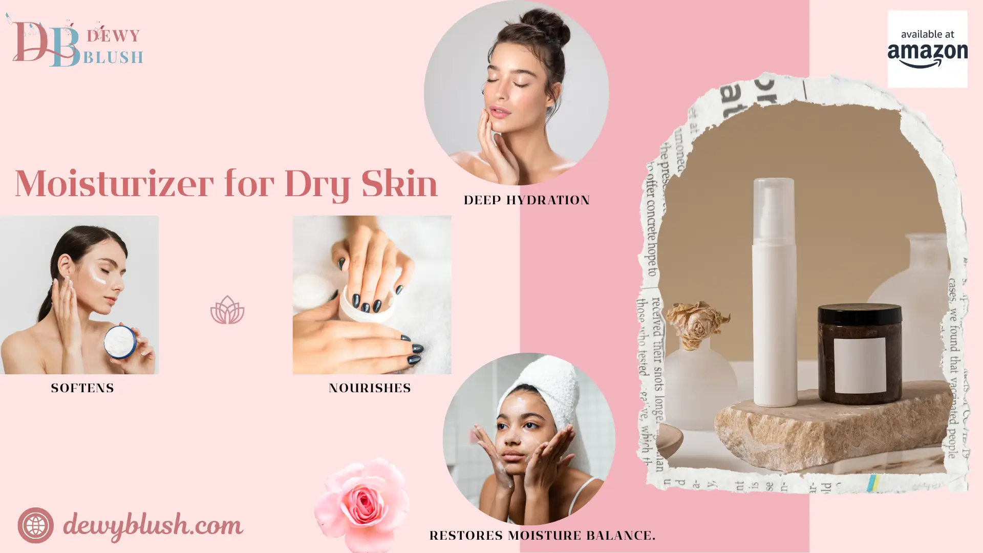 Best Moisturizers for Dry Skin by Dewy Blush - Deep hydration, softens, nourishes, and restores