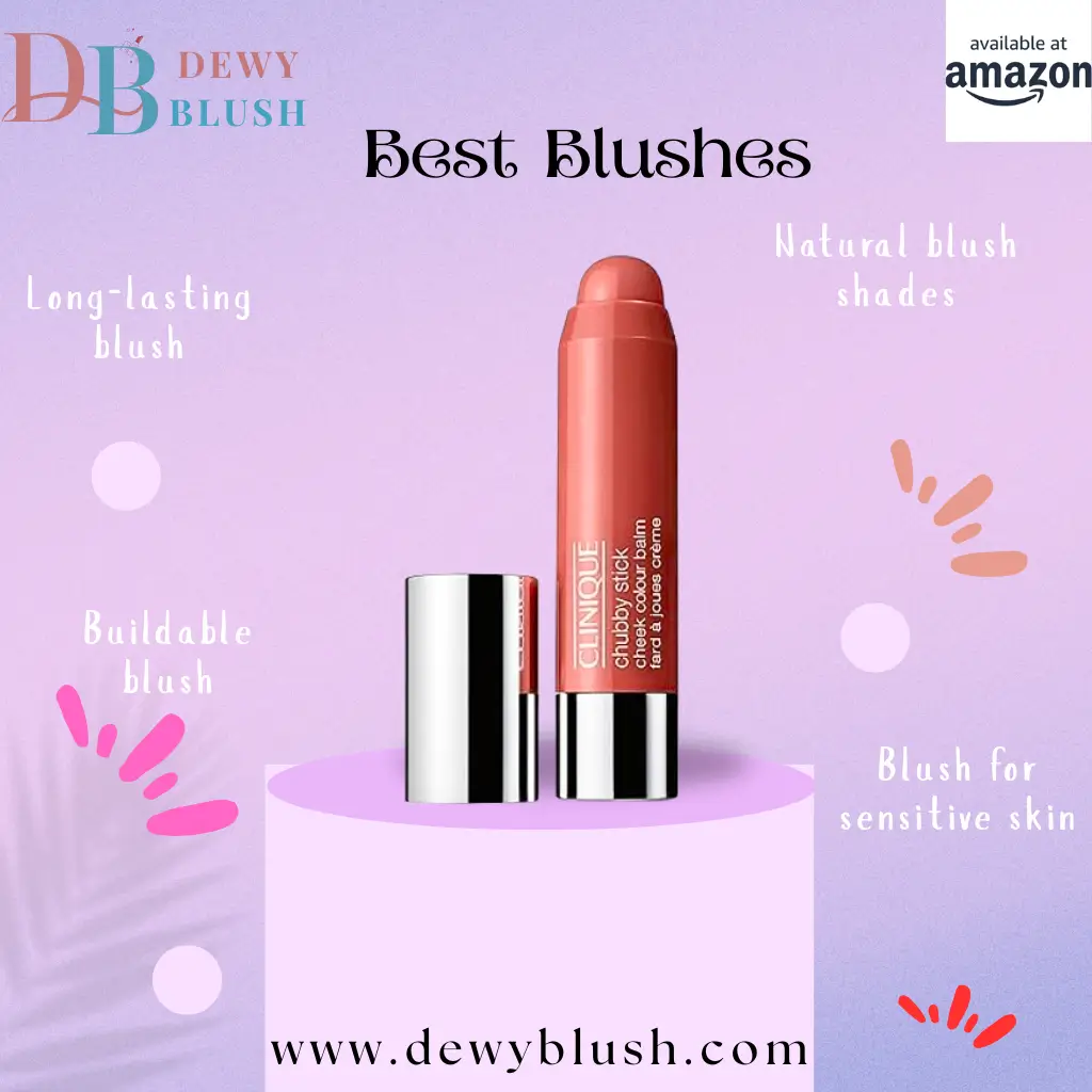 Clinique Chubby Stick Blush, long-lasting, buildable with natural shades for sensitive skin.