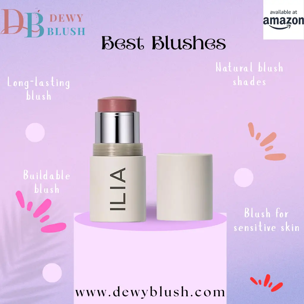 ILIA long-lasting, buildable blush with natural shades for sensitive skin.