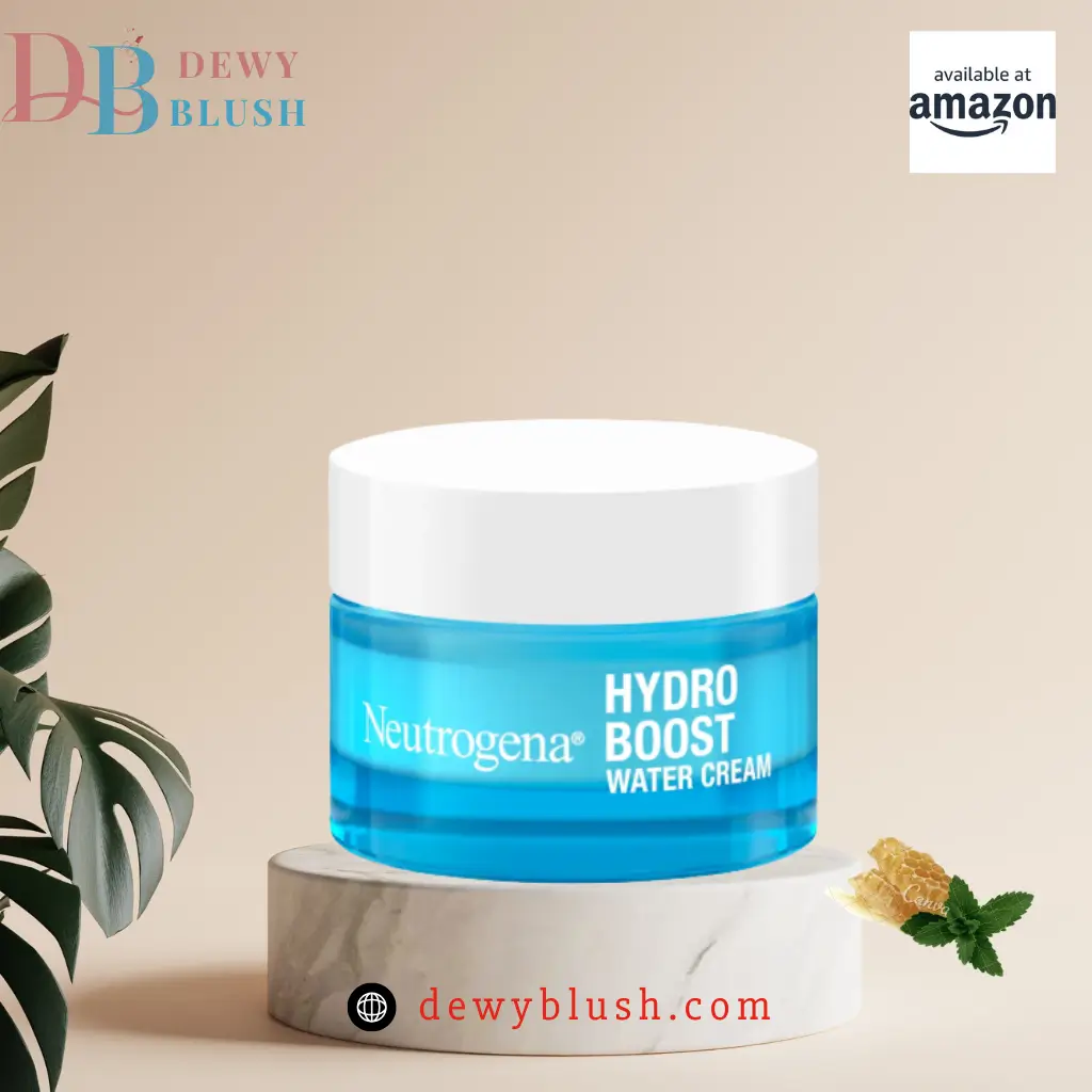 Dewy Blush Neutrogena Hydro Boost Water Cream with honey and mint for daily hydration.