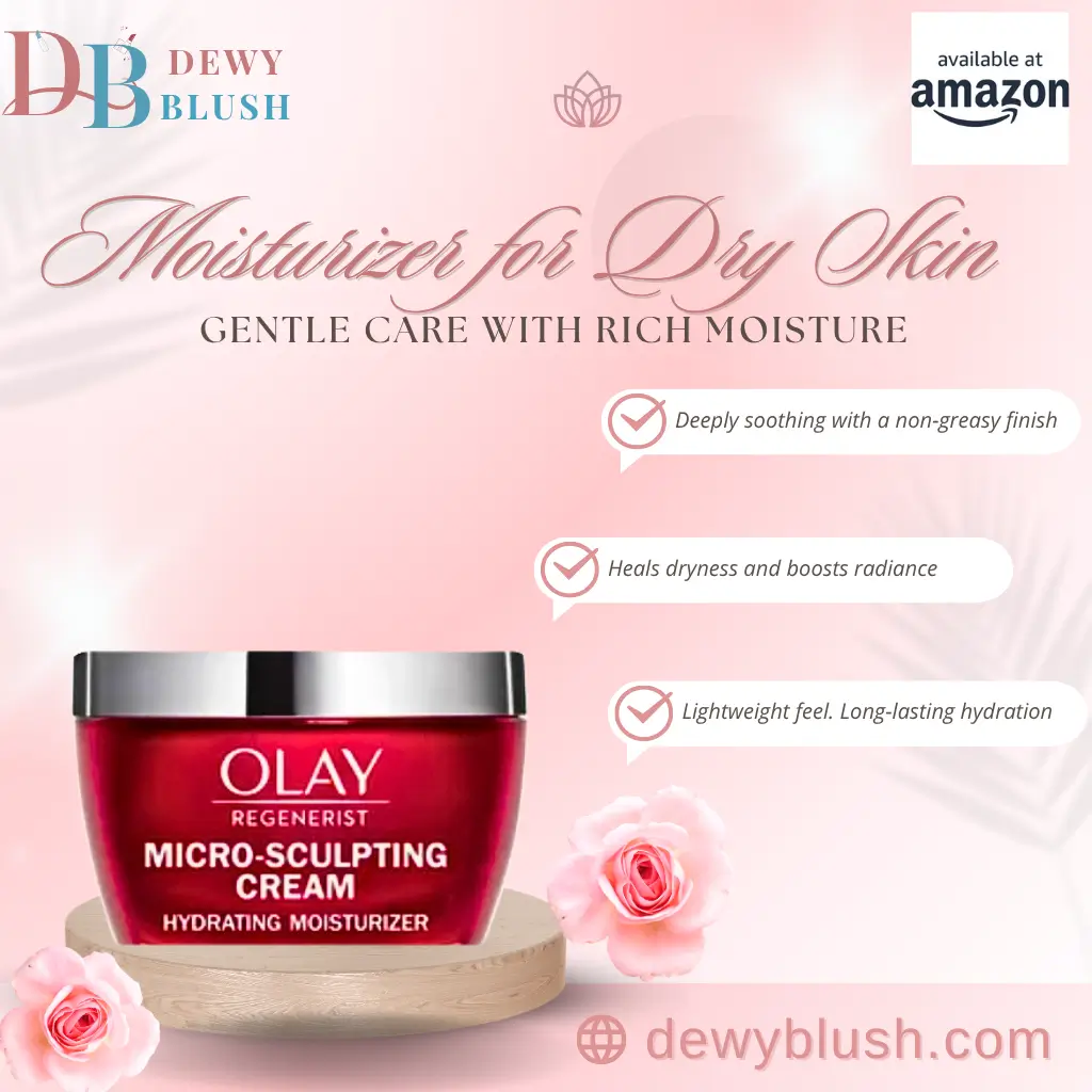 Olay Regenerist Micro-Sculpting Cream by Dewy Blush, offering gentle care and rich moisture.